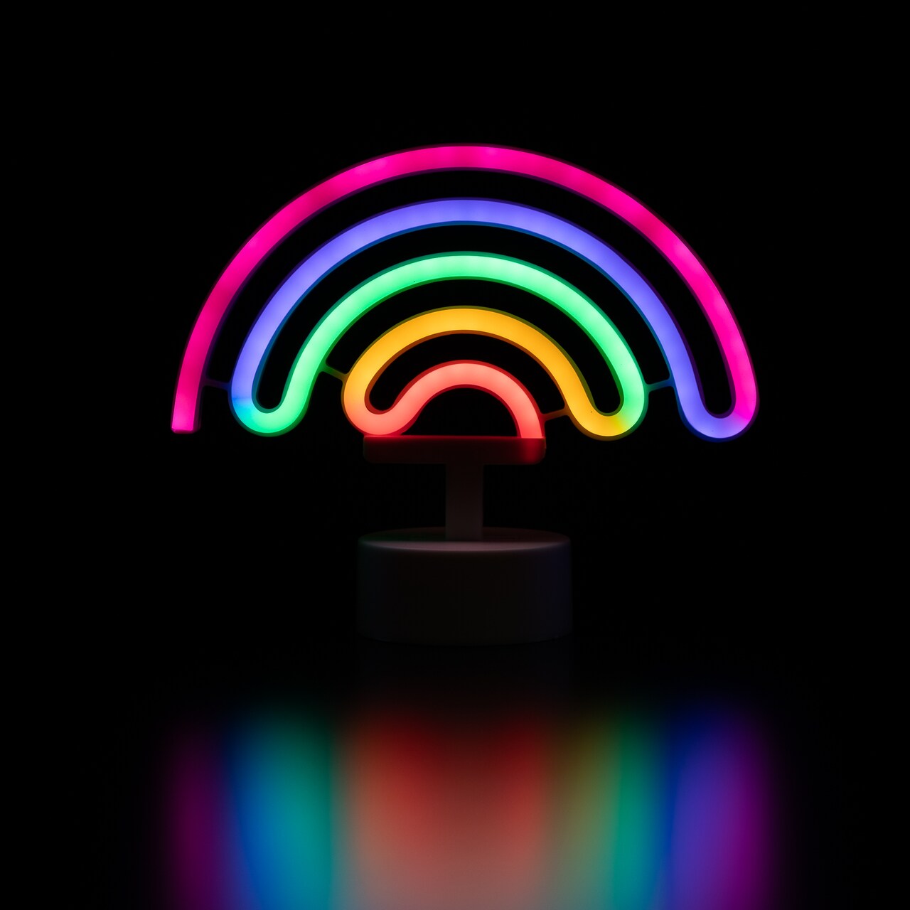 Northlight LED Rainbow Neon Table Light - 8" - Multicolor